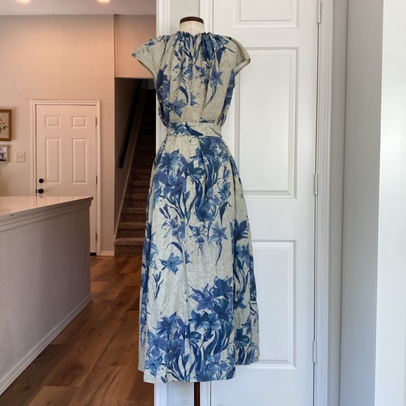 Ann Mashburn linen blend floral maxi dress - Picture 10 of 11